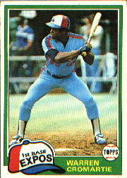 1981 Topps Baseball Cards      345     Warren Cromartie